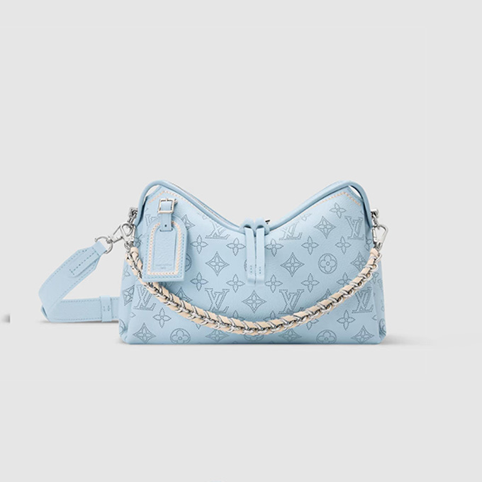 lv louis vuitton hand it all pm mahina couture perforated shoulder handbag #m29317